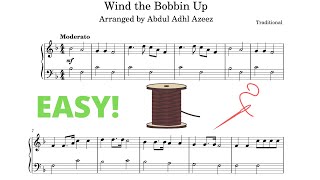 Wind the Bobbin Up Piano Sheet Music Easy Beginner Resimi