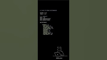3 Ways to Merge Dictionaries in #python #coding #learnpython #shortcode #tutorial