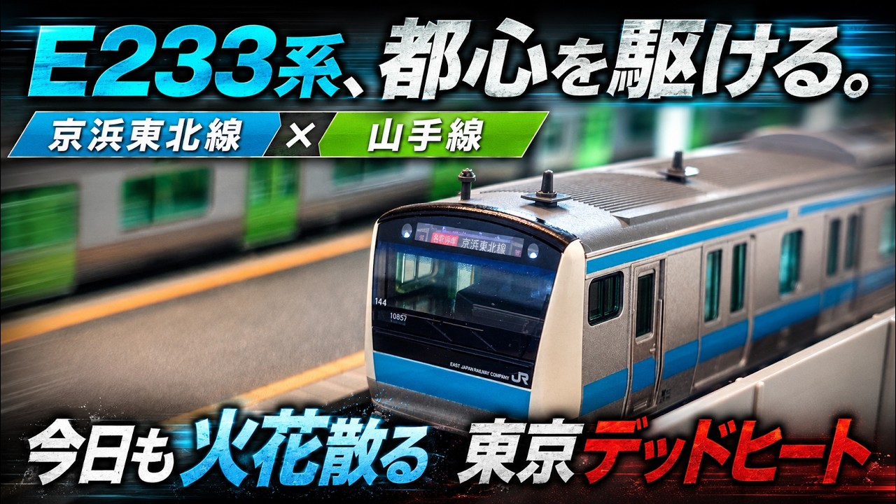 Nゲージ】E233系1000番台 京浜東北線 × E235系 山手線 走行集 “並走