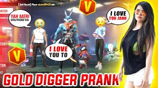 FREE FIRE GOLD DIGGER PRANK VIDEO | GOLD DIGGER GIRL | FREE FIRE PRANK VIDEO | NOOB PRANK VIDEO