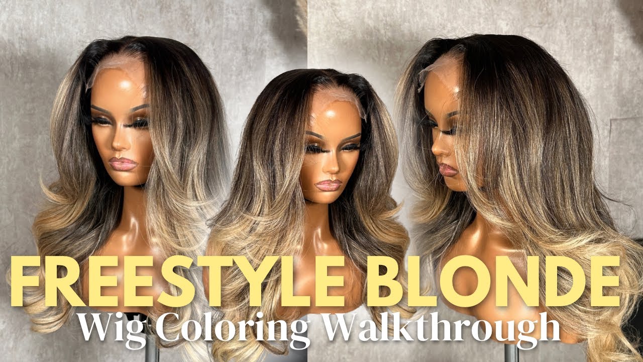 Freestyle Blonde Faux Balayage | Пошаговое руководство по окрашиванию парика
