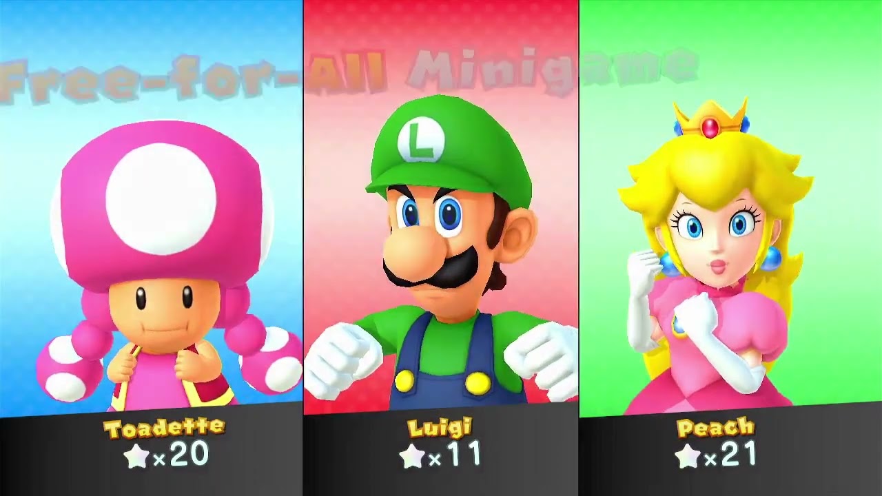 Mario Party 10 - Toadette vs Luigi vs Peach - Airship Central (3-Player Mode)