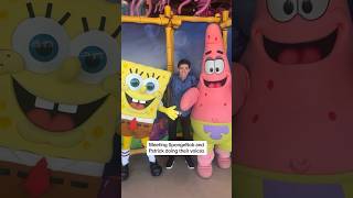 Meeting SpongeBob and Patrick doing their voices