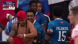 Epic Moments & Celebration SAMOA vs GREAT BRITAIN LA 7s 2023