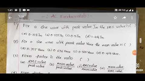 తెలుగు..AC FUNDAMENTALS BITS. .జూనియర్ లైన్ మెన్ JLM TSSPDCL