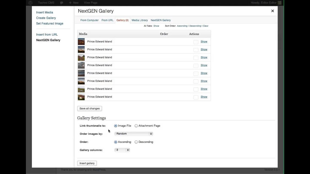 Adding A NextGEN Gallery in WordPress