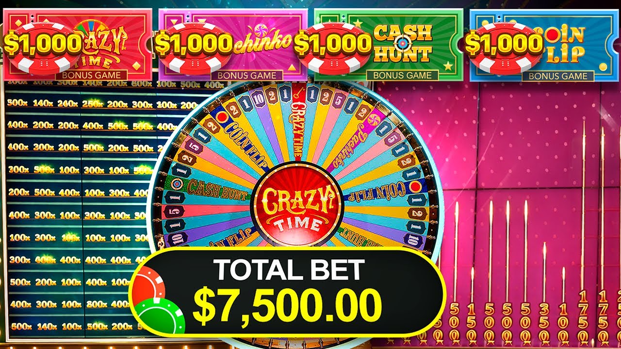 Я поставил 1000 долларов на каждый из лучших слотов Crazy Time.