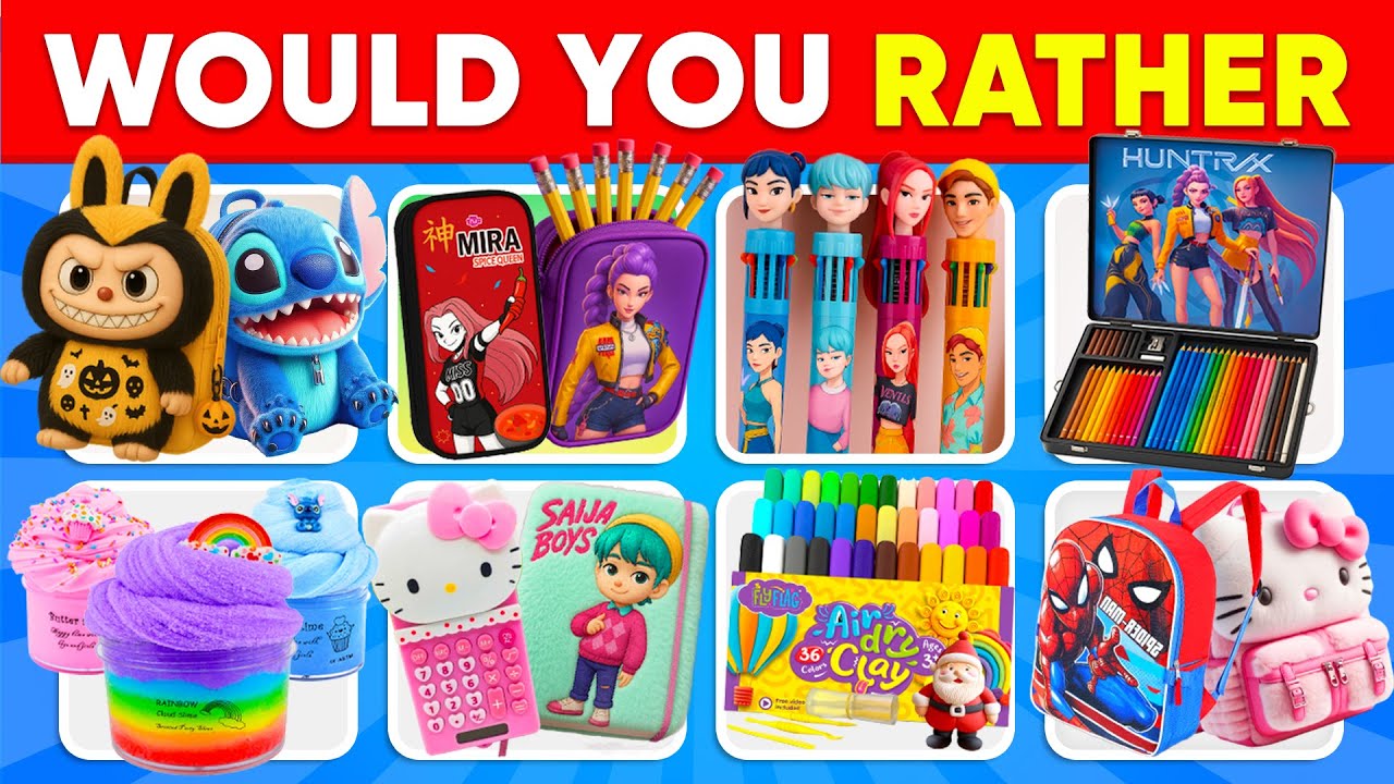 Would You Rather...? School Supplies & Stationery Edition 🎒🎃📓🌈 Moca Quiz