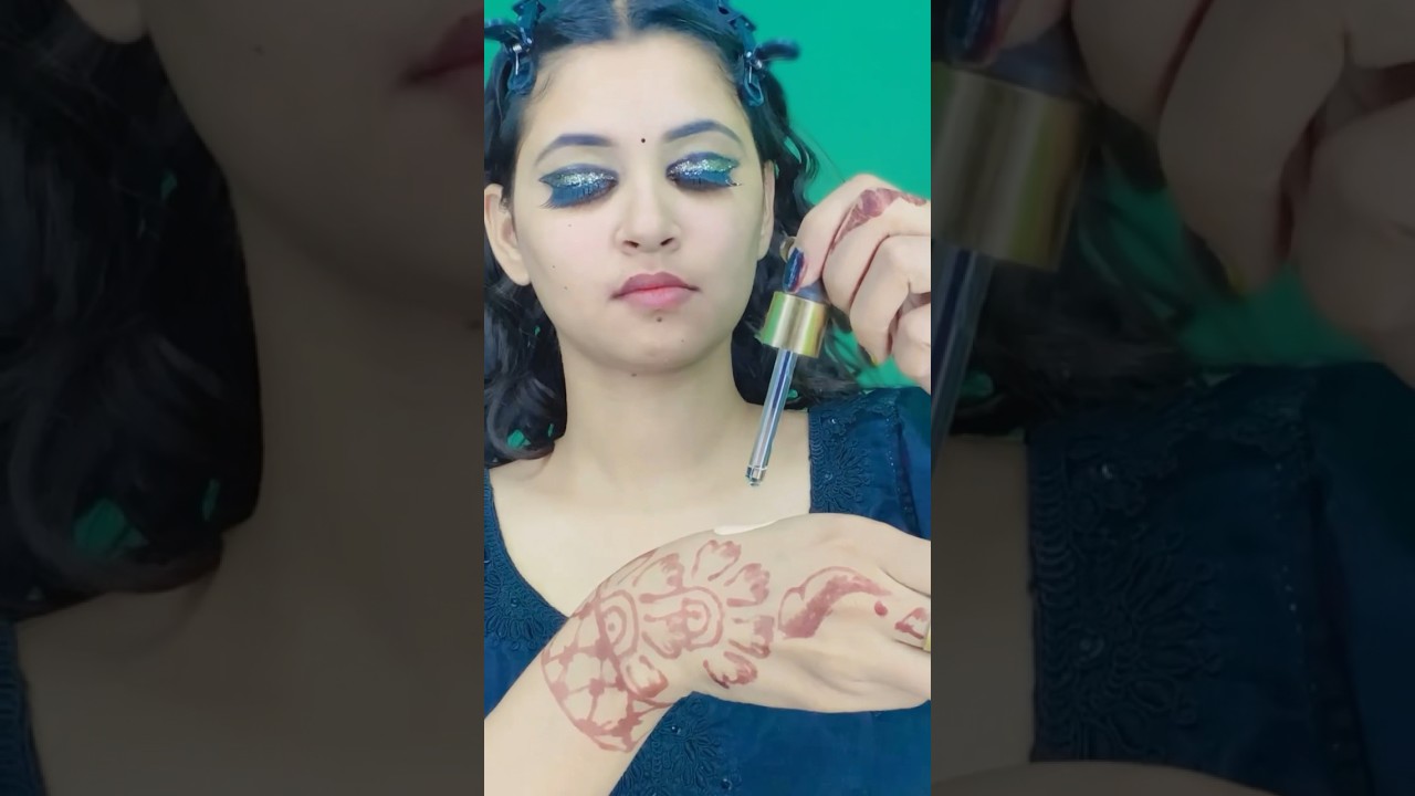 Glitter eyes makeup tutorial !#shorts #weddingseason #glitter #youtubeshorts #black