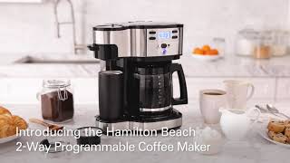 Hamilton Beach Brands 49980Z 2-Way Brewer Coffeemaker - Black/Stainless Steel