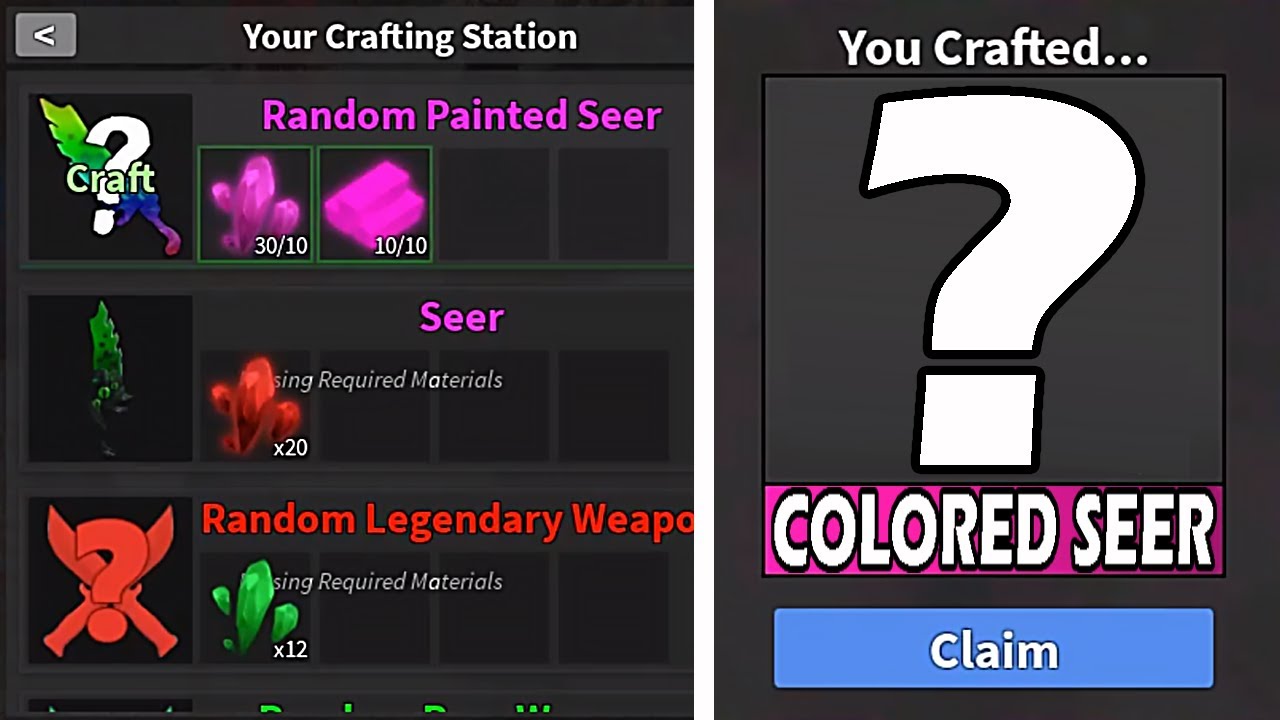 Crafting a COLORED SEER (MM2) 