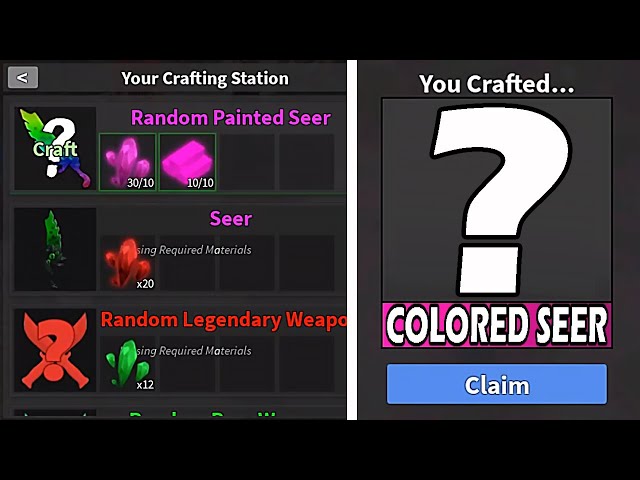 Trading coloured seer set! Green seer aswell : r/MurderMystery2