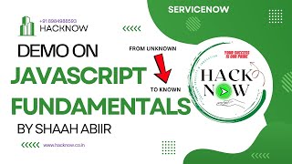 ServiceNow JavaScript Training | Scripting with Shaah Abiir