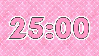💗 25 Minute Timer With Relaxing Lofi Music, Alarm & Pink Gingham | 4K Countdown