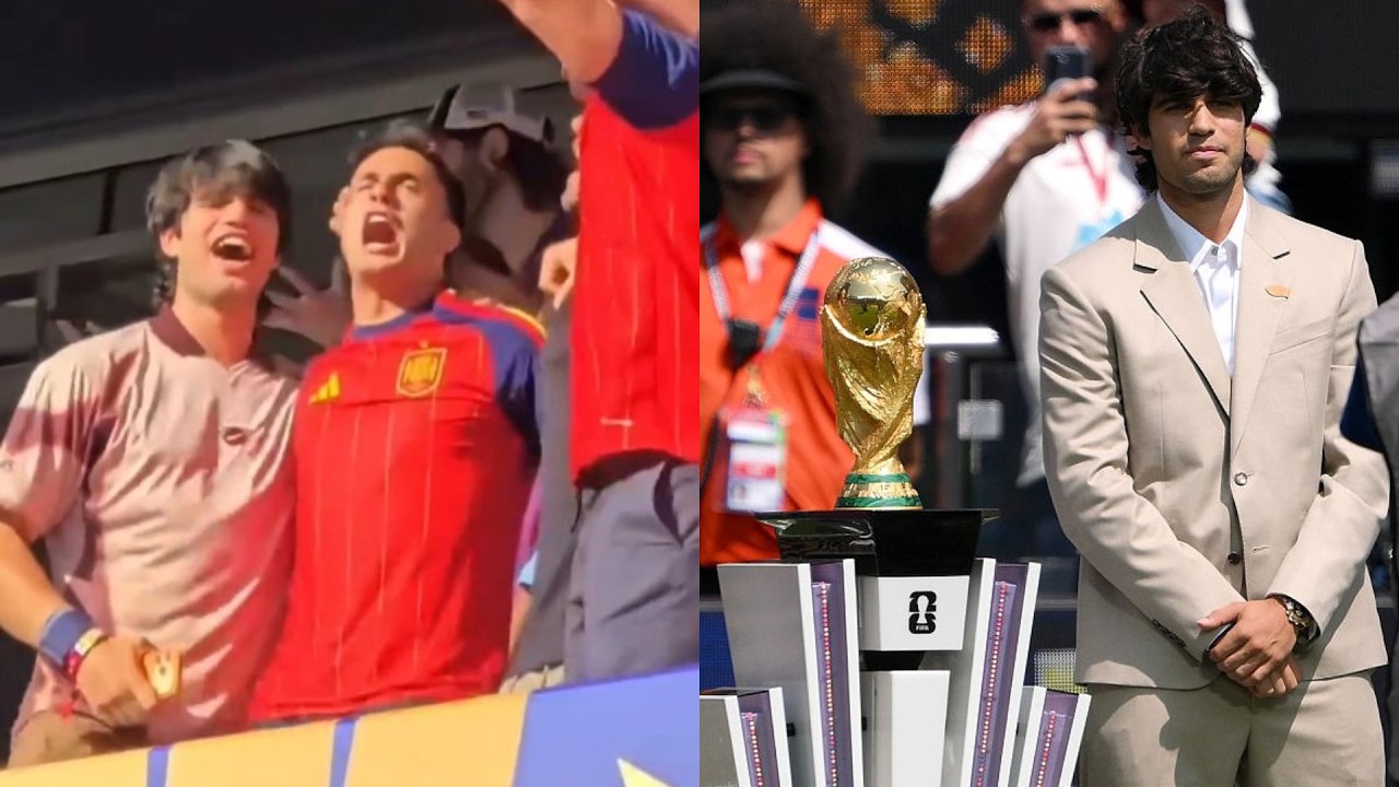 FIFA World Cup 2026 - Carlos Alcaraz Erupts in the Stands After Spain’s World Cup Victory