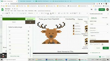 Code your own Reindeer Pixel art - how to code pixel mystery reveal art for google sheets