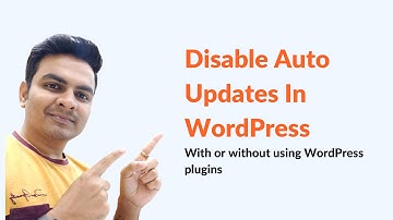 How To Disable Auto Updates In WordPress | Disable Automatic Updates In WordPress
