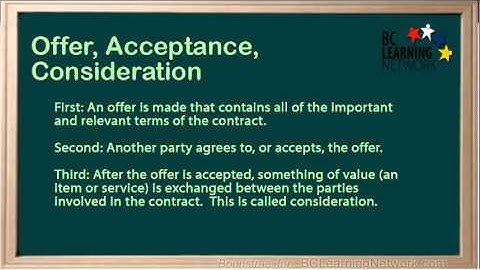 WCLN - Elements of a Contract