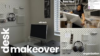 home office makeover 🖥️🎧 work from home setup, amazon + ikea office essentials