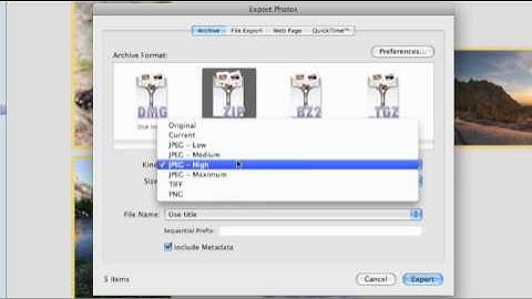 iPhoto to Archive: Image Compression Plug-in