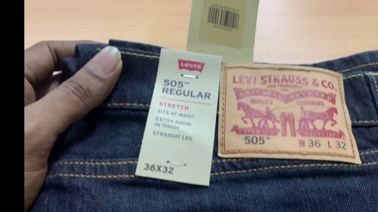 Original Levi's 505 Regular Fit Men Jeans Unboxing - YouTube