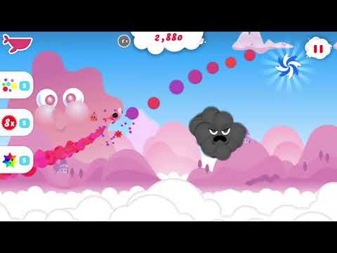 Whale Trail Gameplay, red to purple with no cloud damage