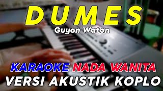 Dumes - Karaoke Nada Wanita || Versi Akustik Koplo