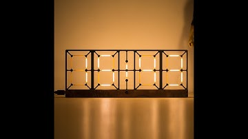 Retro LED Light Bar Clock DIY Kit/Assembled Home Décor Digital Clock w/ Remote Control