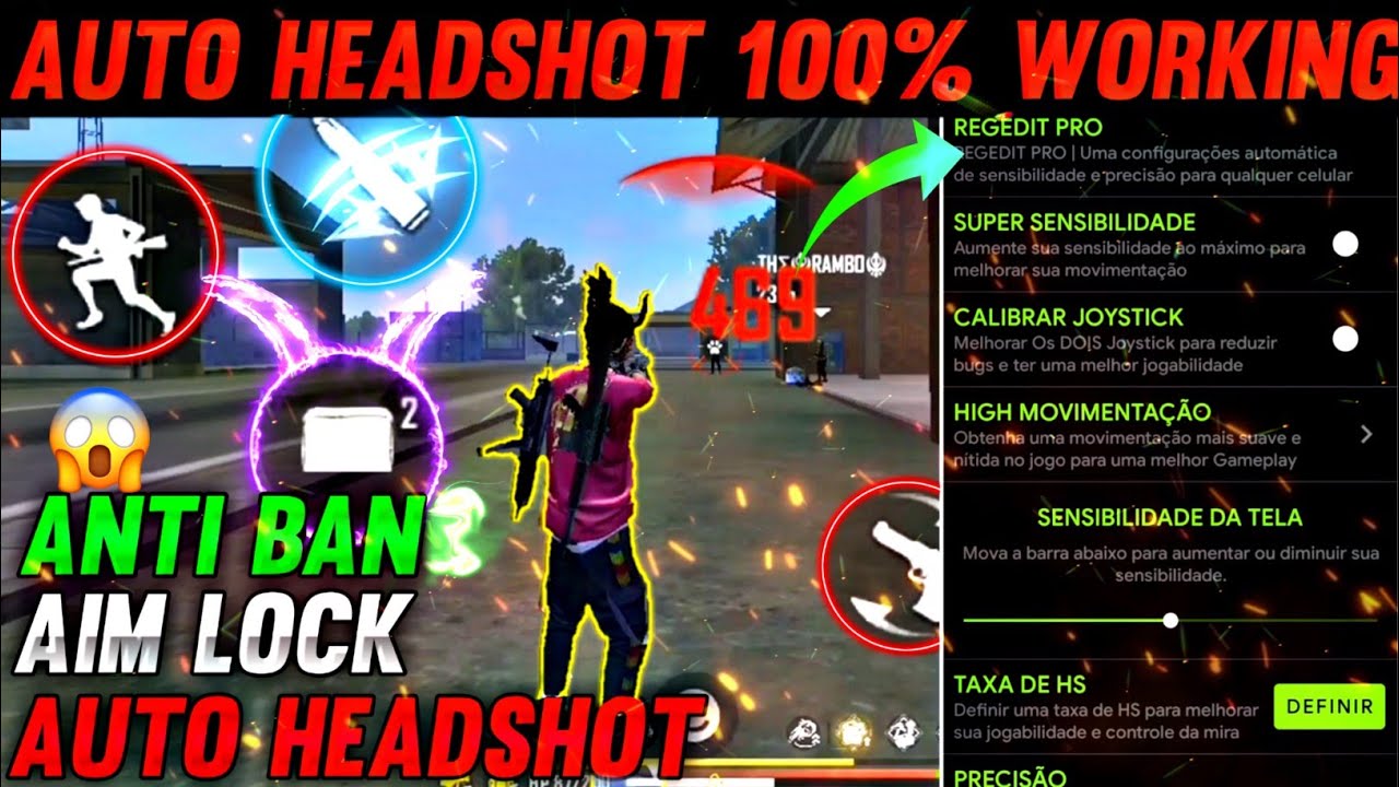 How to use ffh4x free fire in android Auto headshot app 2023 