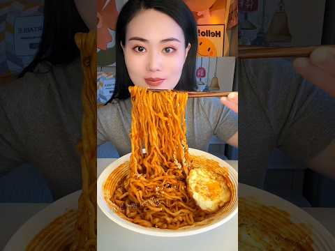 Spicy Fire 🔥🌶🍜 Noodle #asmreating #mukbang #yummy #delicious #noodlechallenge