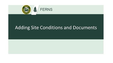 E-Notification: Adding Site Conditions and Documents