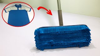 How to Make a Floor Cleaning Mop from Old Clothes/DIY Floor Cleaning Brush