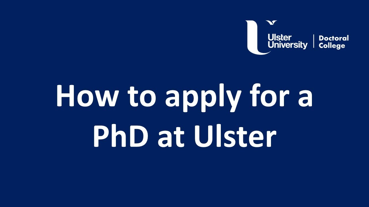 find a phd ulster