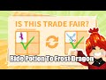 Trading ride potion to frost dragon pt1 adopt me trading challenge