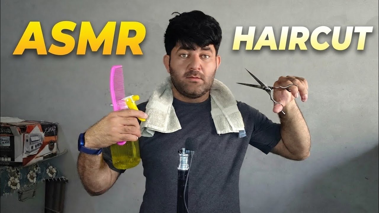 [ASMR] The MOST realistic barbershop Roleplay haircut EVER | ASMR but I am Fake Barber 