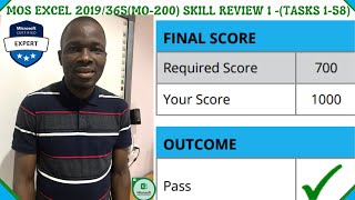 MOS EXCEL 365 & 2019 CERTIFICATION EXAM SKILL REVIEW 1 screenshot 2