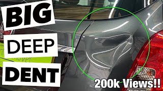 BIG DEEP DENT! | Paintless Dent Removal UK | Vauxhall Mokka Dent Repair