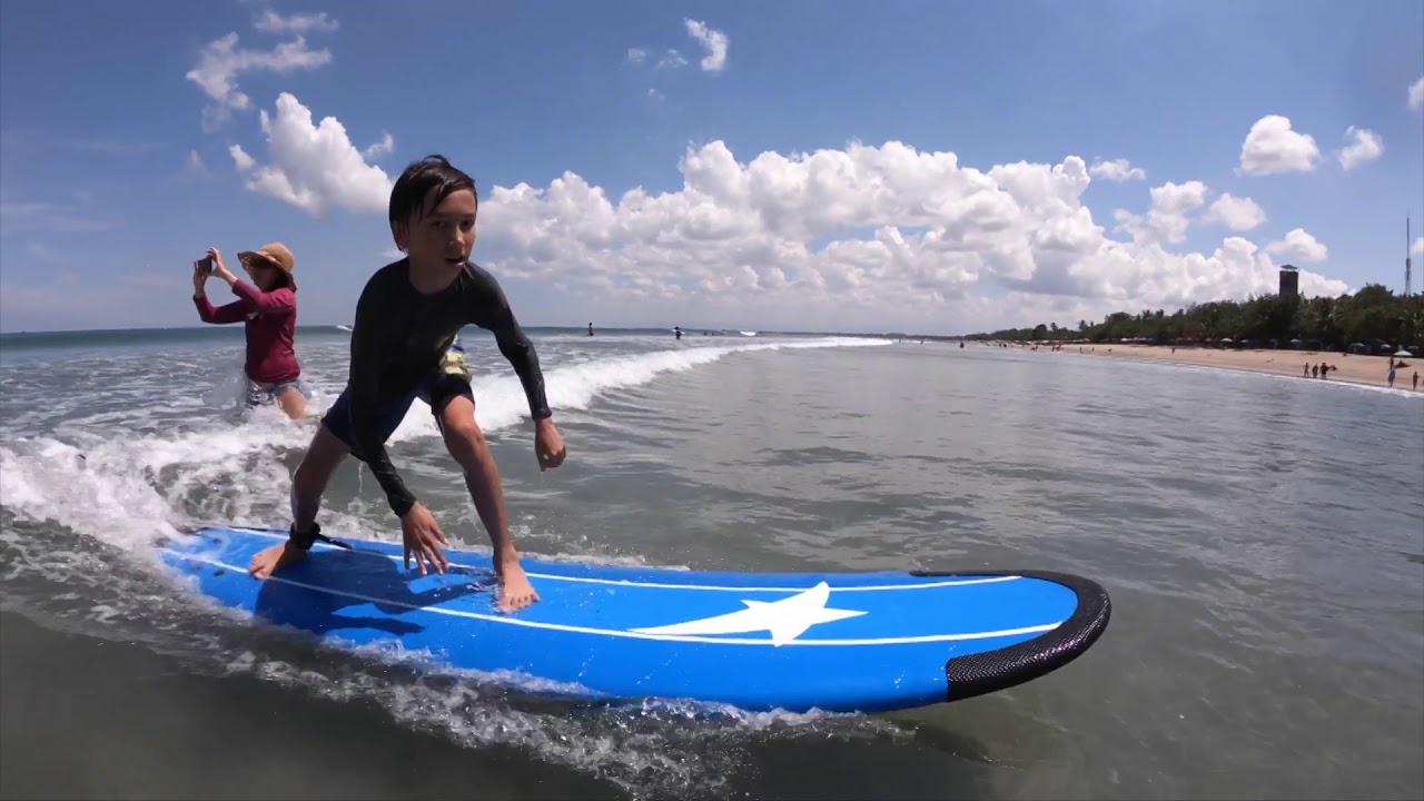Kids Surf Lessons in Bali, Indonesia - YouTube