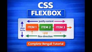 CSS Flexbox Complete Tutorial in Bengali | Flex Container, Flex Items &amp; All Properties Explained