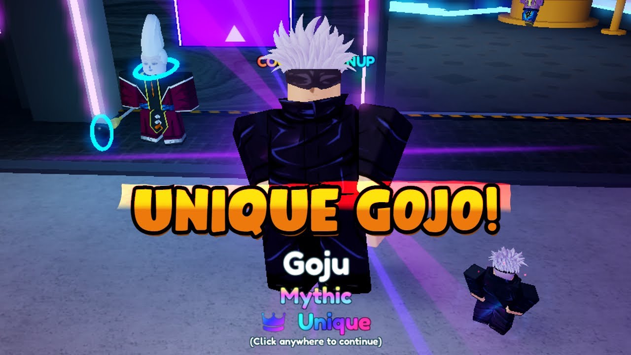 MAX LVL UNEVOLVED UNIQUE GOJO IN ANIME ADVENTURES! #shorts 