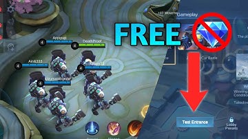 Creation Camp FREE? New feature Test Entrance in MLBB