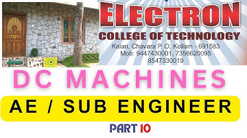 ASSISTANT ENGINEER /SUB ENGINEER KSEB DC MACHINES PART 10