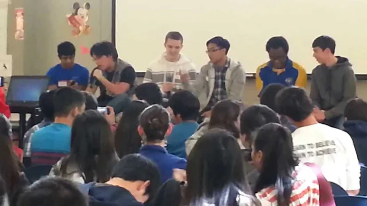 Justin Baptista singing with Serra friends in Mand...