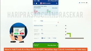 How to buy stocks in HDFC Securities ?