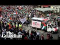 Thousands protest in malm against israel taking part in eurovision