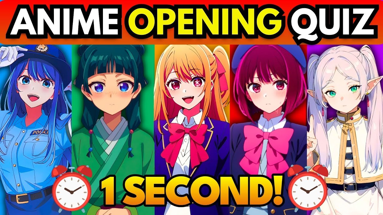 ANIME OPENING QUIZ🔥 - 100 Openings [GUESS THE ANIME OPENING IN 1 SECOND!]