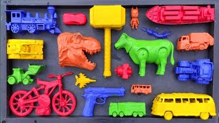 Membersihkan Mainan Mobil Balap, Truck Sampah, Bus Telolet, Tank, Kereta Api, Tracktor, Excavator