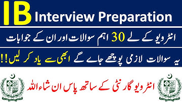IB Interview Preparation GD 07 GD 11| IB Interview Questions and answers| #ib