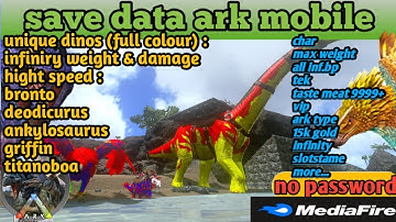 save data ark mobile | unique dinos and instan taming | req by shaz