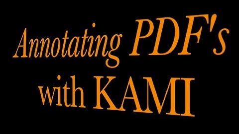 Annotations on PDF